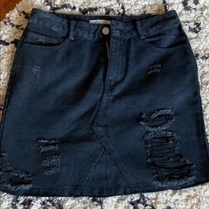 Black Jean Skirt Unused